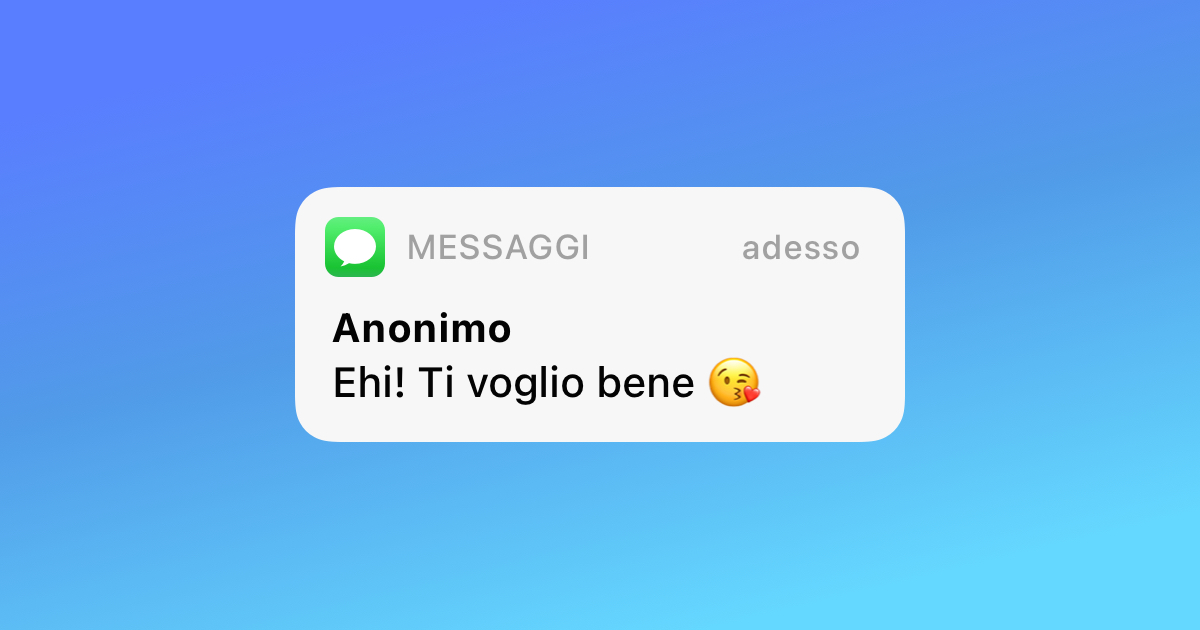 come inviare un messaggio anonimo