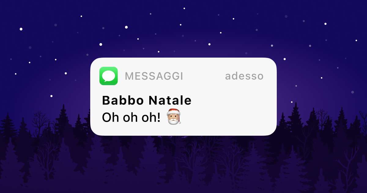 messaggio sms da babbo natale